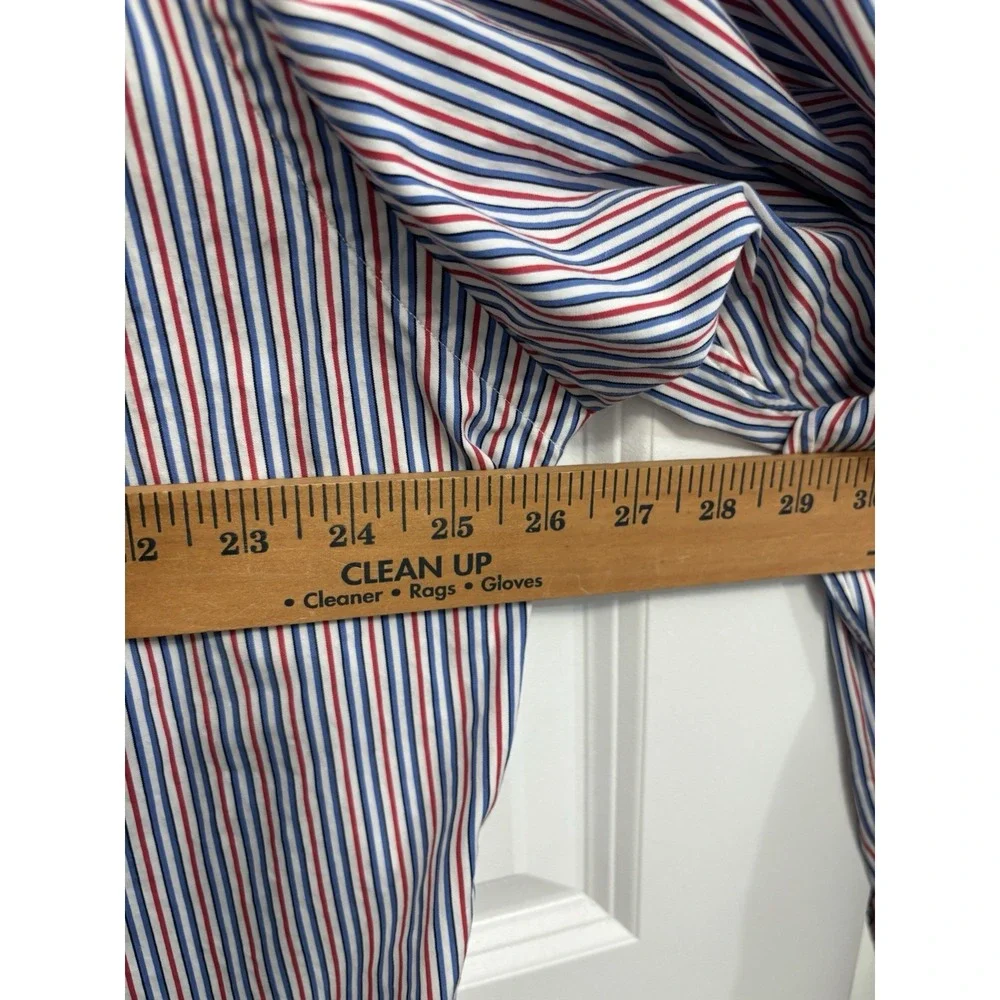 Polo Ralph Lauren Classic Fit Stripe Button Down Shirt Men's XL Red Blue Cotton